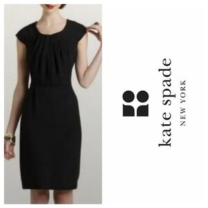Kate Spade Black Raya Dress Effortless Chic Timeless Elegant Clean Lines - Sz 4